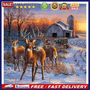 Oil Paint By Numbers Picture DIY Drawing Farmhouse Deer Acrylic Paint Decor