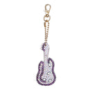 5pcs DIY Diamond Painting Guitar Keychain Full Special Shaped (QC012) Newly