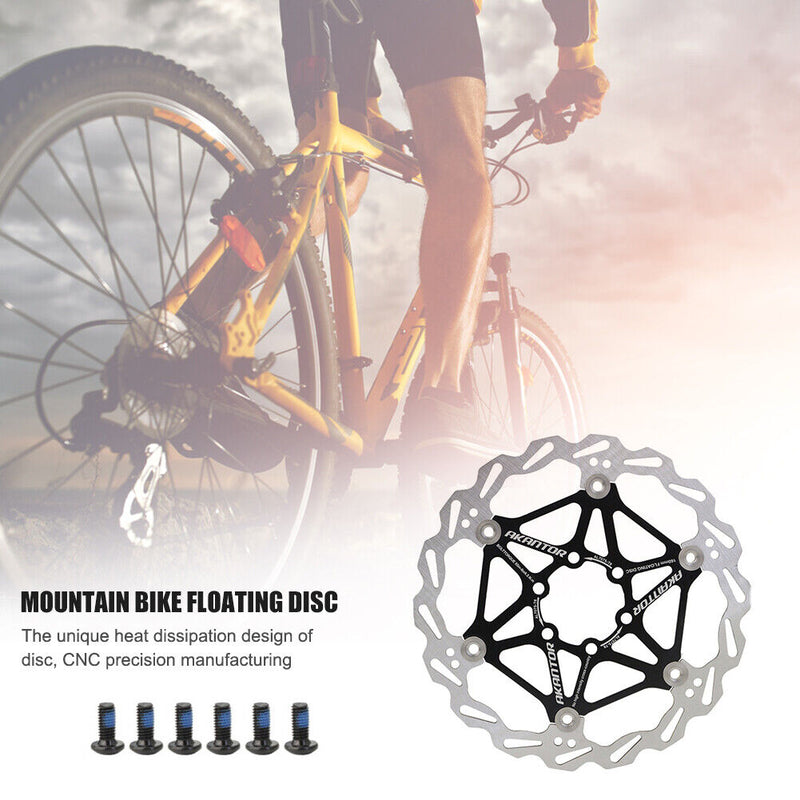 Bicycle Brake Disc MTB Road Bike Hydraulic Disc Brake Rotors (160mm Black) Newly