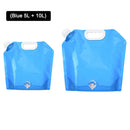 Outdoor Water Bags Foldable Portable Collapsible Water Tank 5L+10L (Blue) Newly