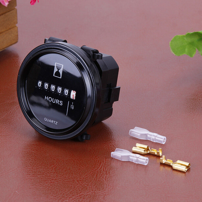 12v 24v 36v Hour Meter for Marine Boat Engine  2" Round Waterproof Gauge Newly