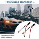 2x H1 LED Headlight Wiring Harness Male Plug Single Diode Converter Cables