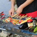 10pcs Outdoor Camping Picnic Barbecue Stick Stainless Steel Grill Needles Newly