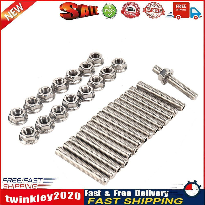 Stainless Steel Exhaust Manifold Stud Kit for Ford 4.6 5.4 Liter V8 Engine Newly