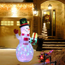 LED Illuminated Inflatable Snowman Air Pump Night Lamp Christmas Decor (US)