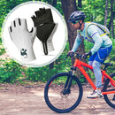Half Finger Gloves Summer Sports Cycling Gloves for Men Women (White L)