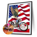 5D Diamond Painting Kit DIY eagle motorcycle Full Round Drill Home Decorati