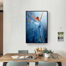 Ballet Girl 5D Full Round Diamond Painting Women Rhinestones Cross Stitch Gif