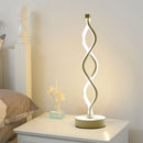 Spiral Wave LED Table Lamp Modern Desktop Decorative Lamps (EU Warm White) Newly