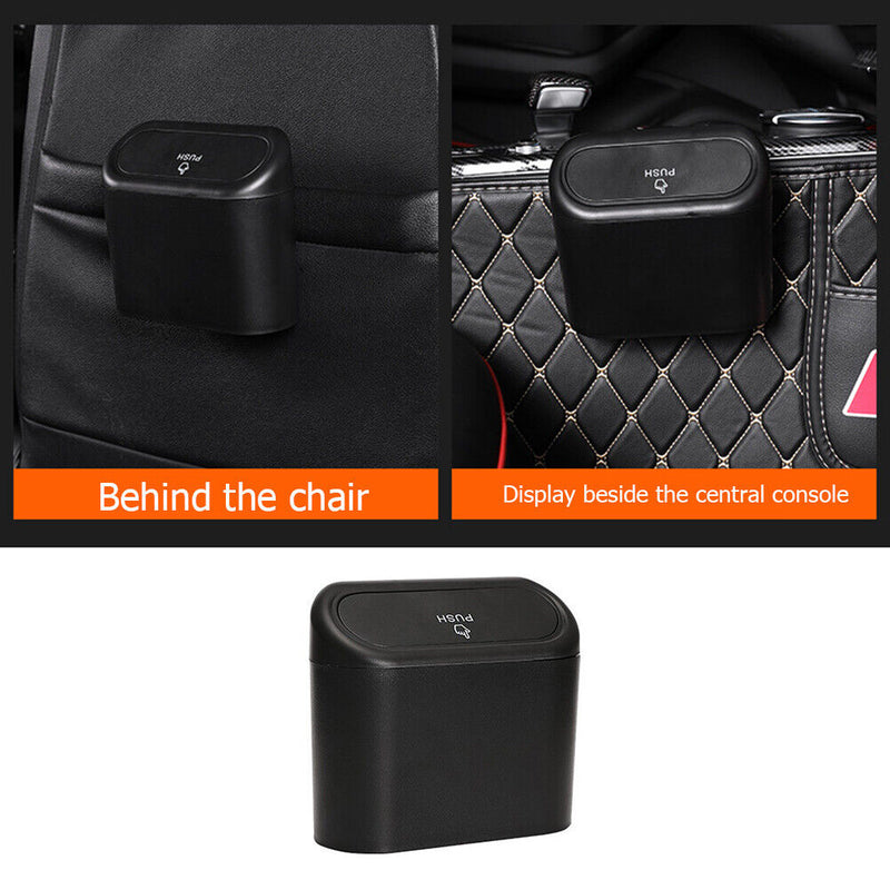 Universal Car Trash Can Flip Lid Garbage Bin Auto Stowing Tidying Accessori