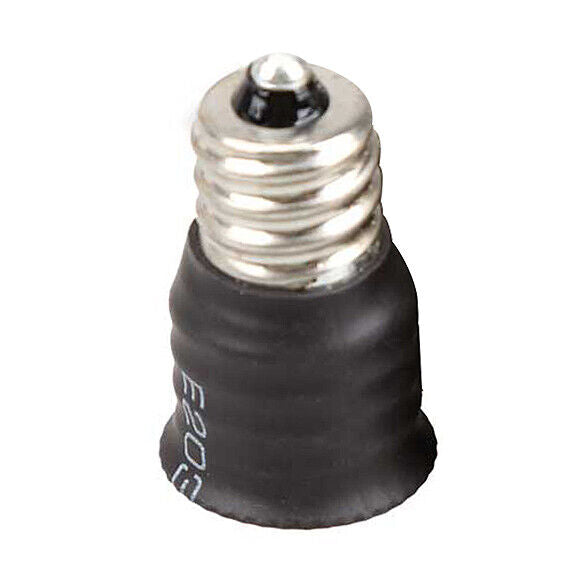 1X E12 to E14 LED Bulb Lamp Holder Lamp Adapter Socket Adapter Black Newly