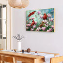 DIY Oil Painting By Number Kit Flowers Birds Hand Painted Craft Drawing