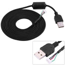 Replacement 2M Mouse USB Cable Wire for Logitech G5 G500 G500S Wireless Mouse