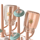 Milk Bottle Drain Rack Drying Stand Infant Milk Jar Washing Drying (Orange)
