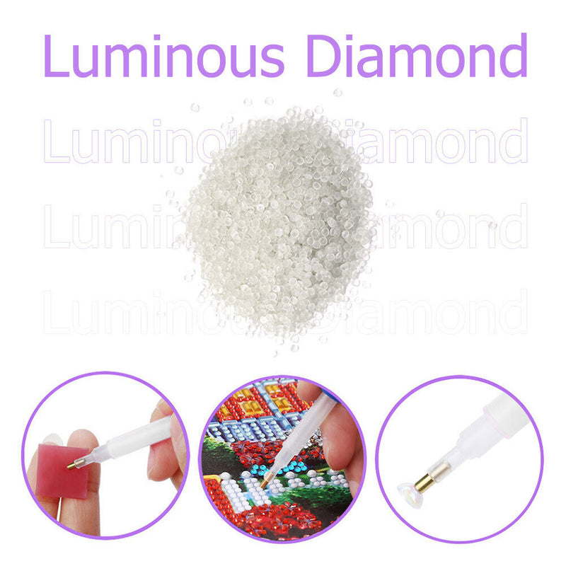 15g/Bag DIY Luminous Round Rhinestones Kit for Diamond Painting (Crystal) Newly