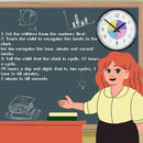 Easily Clock for Kids with Silent Movement Telling Time Wall Clock Educational