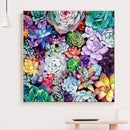 Diamond Embroidery Succulent Plant Mosaic Round Drill Diamond Painting Bead Art