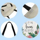 Succulent letters Printed Shoulder Shopping Bag Casual Large Tote Handbag