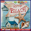 5D DIY Full Drill Diamond Painting Beach Cross Stitch Mosaic Kits Bedroom D