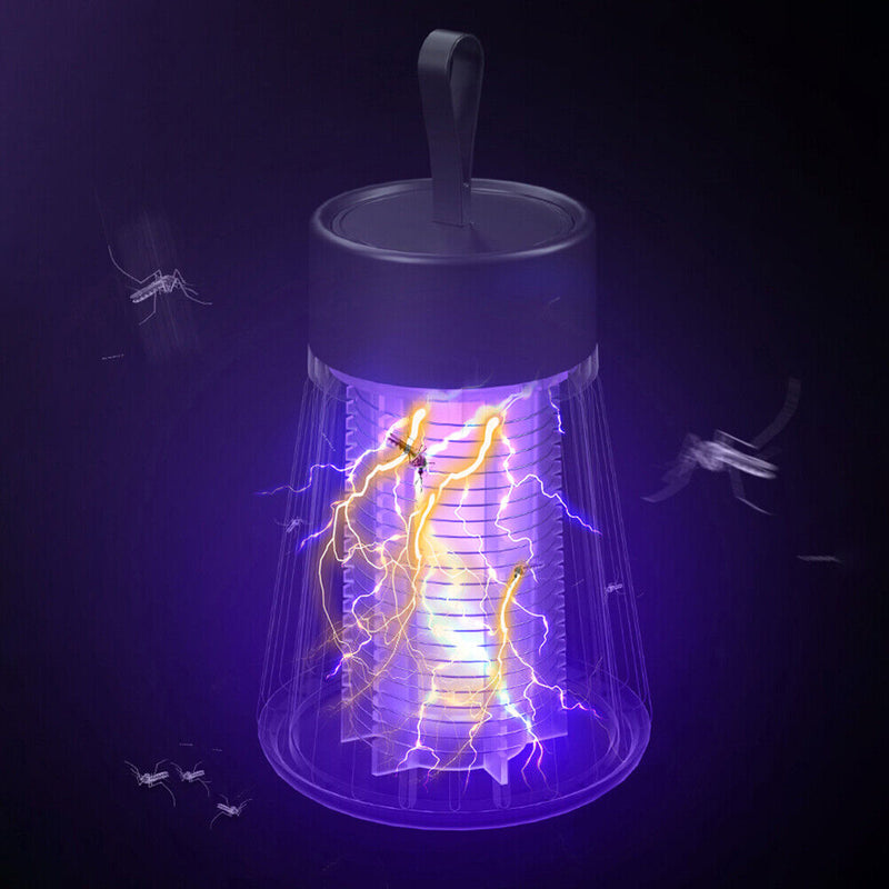 Electric Mosquito Killer Lamp LED Light Home Fly Bug Insect Trap (USB Grey)