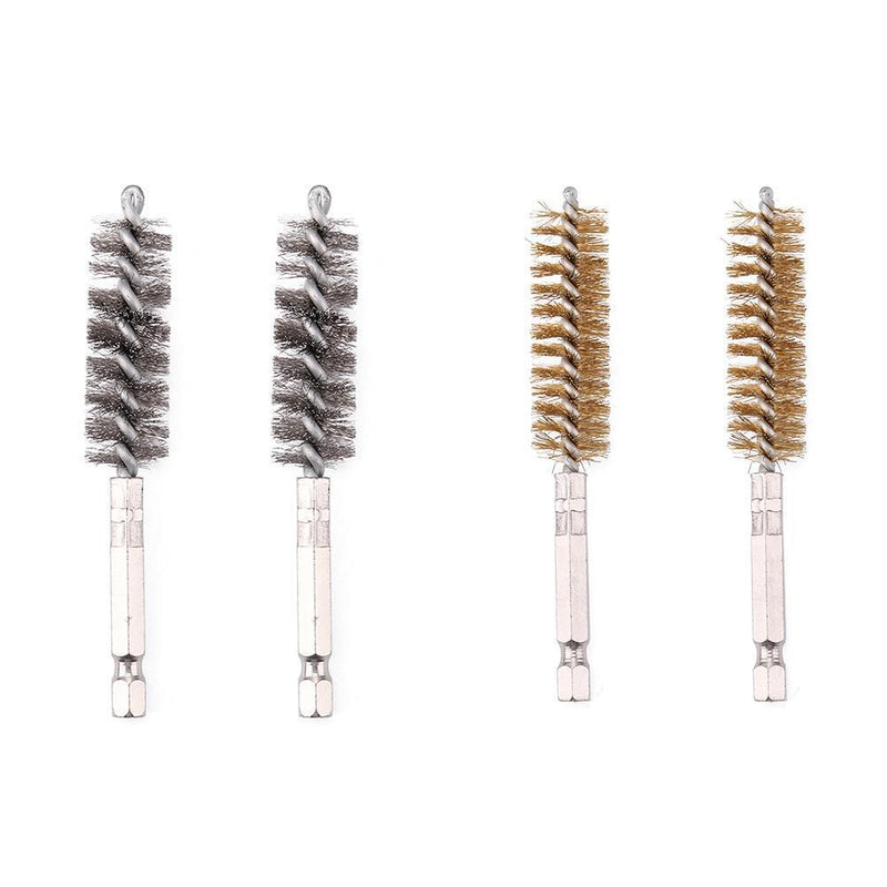 2pcs Car Steel Wire Brush Machine Paint Remover Cleaner with Drill (Steel)