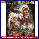 Indians Animal Full Round Drill Mosaic Diamond Painting Rhinestone Craft Draw