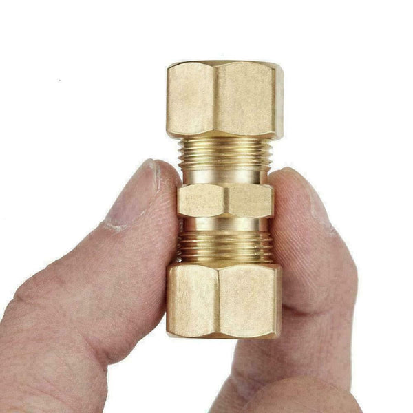 Brass Compression Fitting Straight Union Connector OD *3/16"OD M7G3 3/16" D6E6