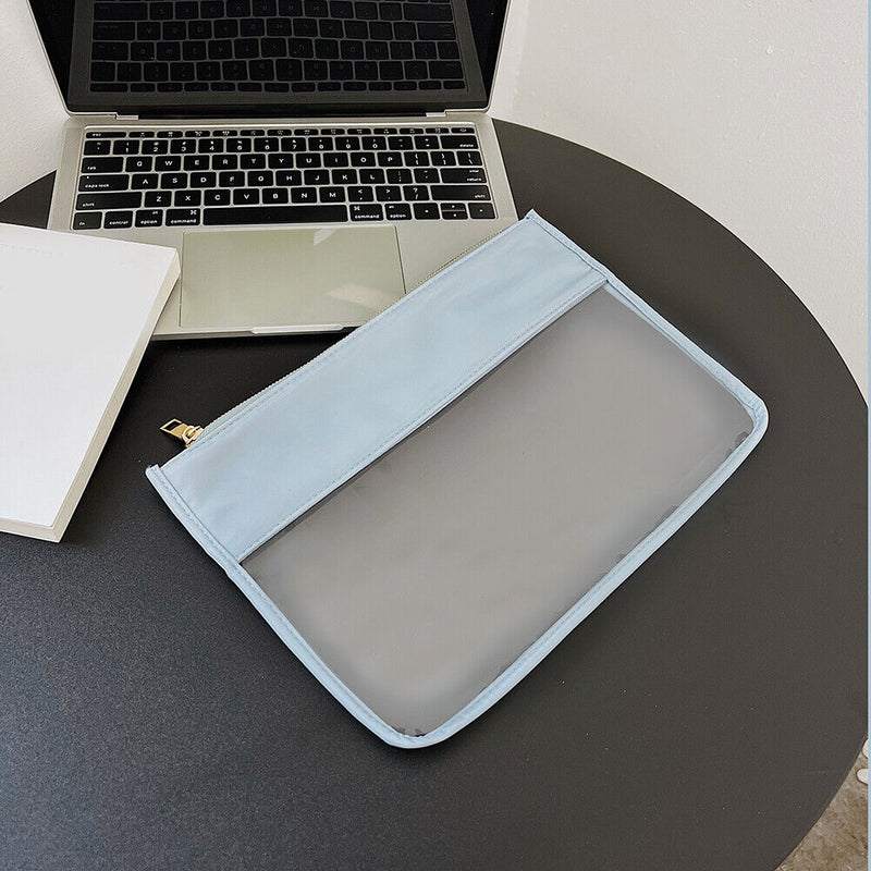 Fashion Letter Clutch Bag Transparent Cosmetic Bag PVC Zipper Clear Beauty Case