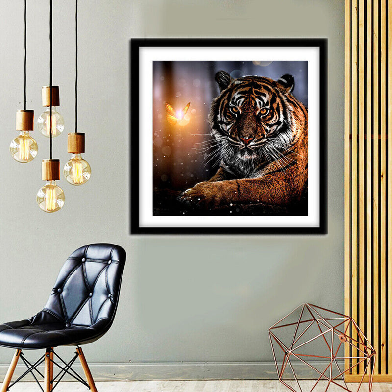 5D DIY Full Round Drill Diamond Painting Novelty Tiger Cross Stitch (B1105)