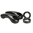 Bike Bicycles Cycling Ergonomic Lock-On Handlebar Grips Bar Ends Black  Newly