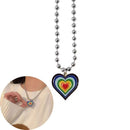Pendant Hip Hop Chain Round Bead Necklace Clavicle Chain Heart Shape Necklace