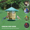 Plastic Gazebo Shape Bird Feeder Outdoor Hanging Clear Food Holder Container Box
