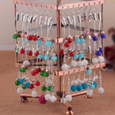96 Holes Square Metal Jewelry Shelf Desktop Earrings Pendant Stand Holder Rack