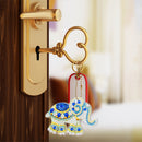 2pcs Rhinestone DIY Full Special Shaped Diamond Painting Keychain Mosaic Kit