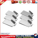 6pcs Stainless Steel Hooks Non-marking Strong Kitchen Bathroom Door Hooks Newly