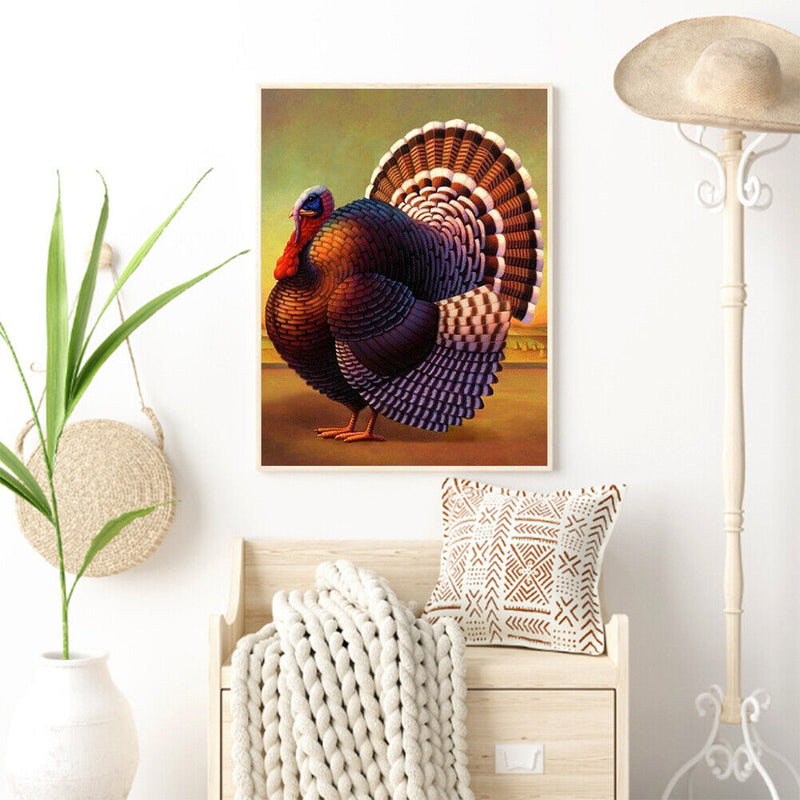 5D Turkey Mosaic Diamond Painting Drawing Full Round Drill DIY Art Handcraft Kit