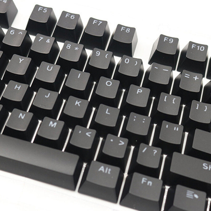 104pcs Universal Mechanical Keyboard Keycaps PC Bakclit Key Cap Set (Black)