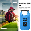 Waterproof Dry Bag Pack Sack Swimming Kayaking Boat Trekking (2L Sky Blue)
