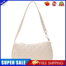 Retro Women Embossed Geometric PU Underarm Shoulder Bag Handbags (White)