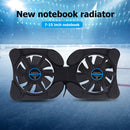 Portable Foldable Laptop Cooler USB Dual Fan Cooling Pad for Notebook Computer
