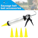 Carp Fishing Boilie Gun with 4pcs Spare Nozzles Sausage Bait Ball Making Tackle