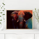 Colorful Elephant Oil Paint by Numbers Hand Painted Frameless Picture Home Decor