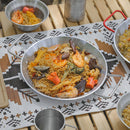 Seafood Frying Pot Stainless Steel Double Ear Fruit Plate Container Cooking Tool