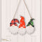 Xmas Decor Sign Gnome Door Hanger Christmas Door Decoration Hanging Sign Wood