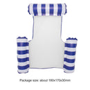 PVC Water Hammock Float Lounger Pool Inflatable Recliner Chair (Dark Blue) Newly