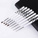 Gel Nail Art Brush Set Acrylic Dotting Nail Liner Painting Pen Carving Drawing