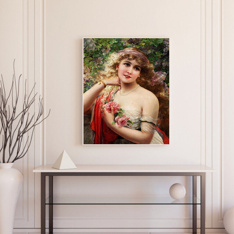 Noblewoman Oil Paint By Numbers Kit DIY Acrylic Painting on Canvas Frameless