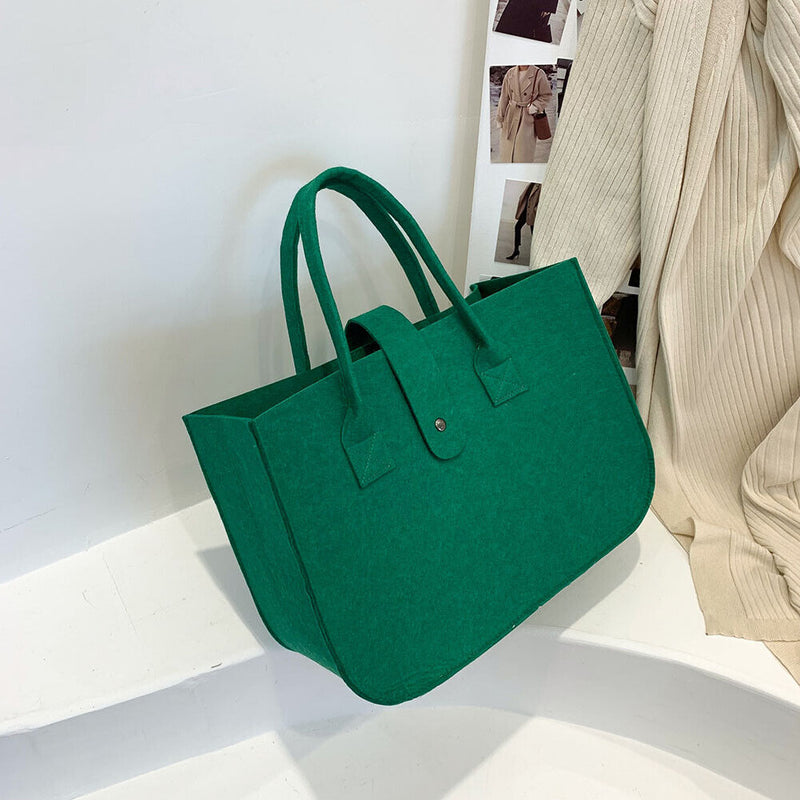 Women Brand Designer Felt Cloth Storage Bag Ladies Large Capacity Shopper Bag