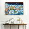 Frameless Painting By Number Christmas Snow Scene DIY Handmade Drawing On C