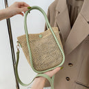 Summer Hollow Straw Handbag Woven Beach Holiday Leather Shoulder Crossbody Bags